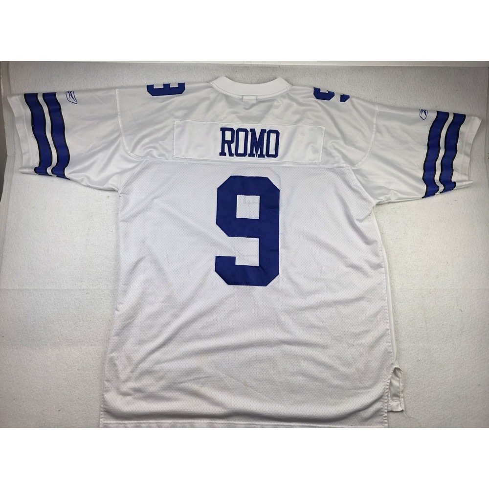 Dallas Cowboys Jersey Mens 2XL L+2 Tony ROMO #9 Reebok Football‎ Stitched *READ